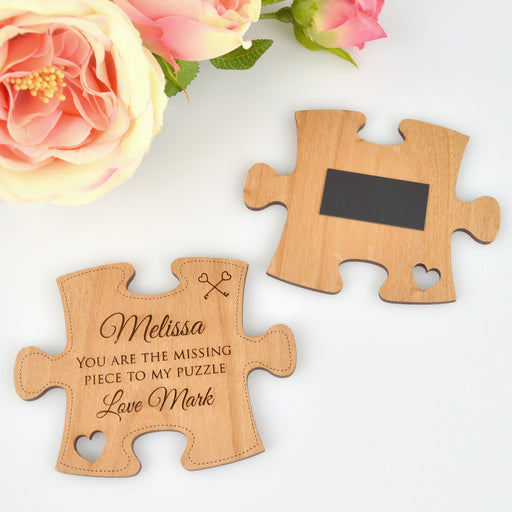 Customised Professionally Laser Engraved anniversary puzzle piece gift