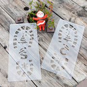 Personalised Engraved Santa Foot Stencils