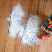 Laser Cut Frosted Acrylic Santa Footprint Stencil Set