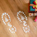 Laser Cut Frosted Acrylic Santa Footprint Stencil Set Four Print
