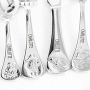 Custom Artwork Engraved Name Stainless Steel Children's Cutlery 4 Piece Set Sea Animals Christmas Gift
