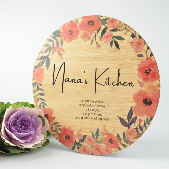 Personalised Colour Printed Mother's Day Kitchen Sign Present- Nana