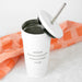 Custom Designed Engraved White Stainless Steel 450ml Smoothie Cup with Straw Teacher's Christmas Present