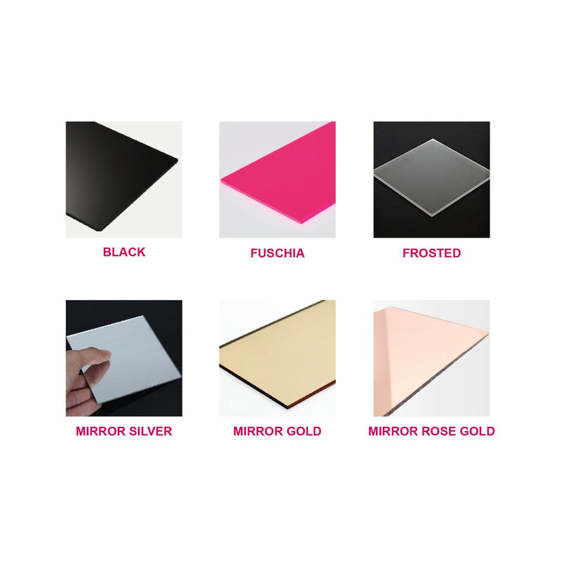 Laser Cut Acrylic Table Numbers with Square Base