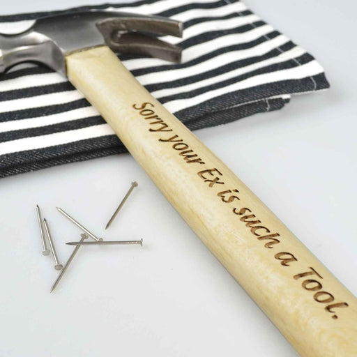 Customised Engraved Valentine's Wooden Hammer Present