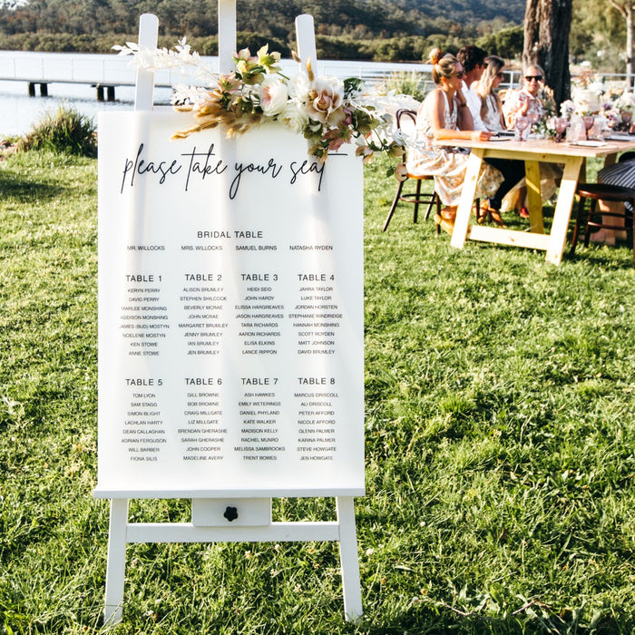 Printed A1 Size Acrylic Wedding Welcome Sign | Personalised Favours ...