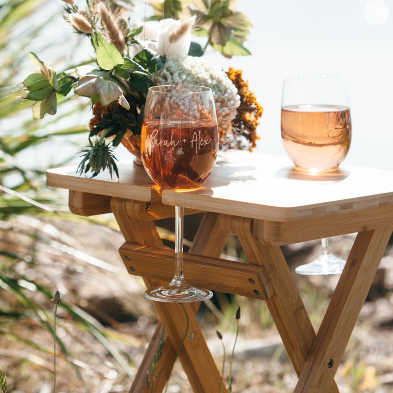 Customised Engraved Wooden Foldable Picnic Table Christmas Present