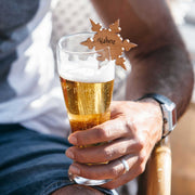 Customised Engraved Wooden Christmas Laser Cut Snowflake Glassware Place card