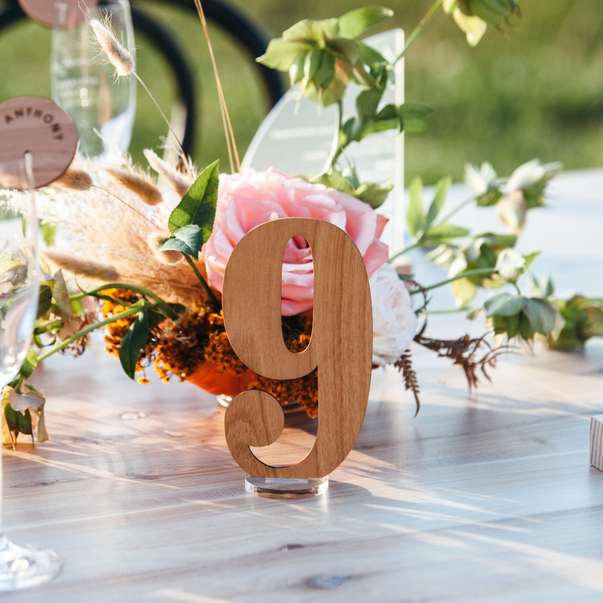 Wooden Wedding Table Numbers | Personalised Favours – Personalised Favours
