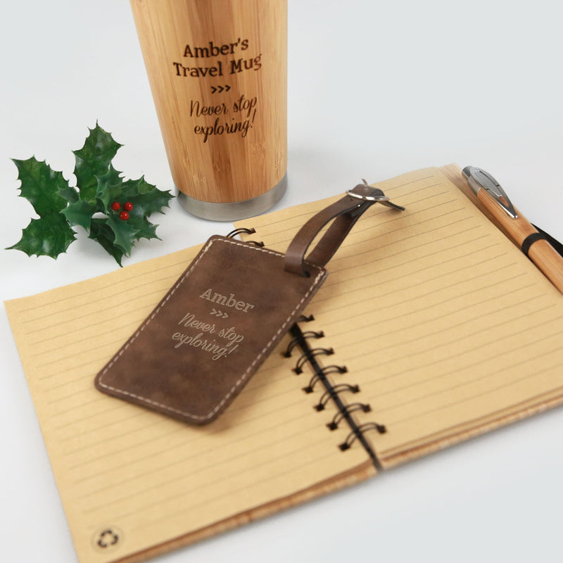 Engraved Bamboo Thermal Mug